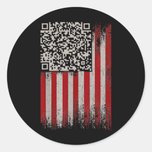 Lönsam Qr Trump Dancing Dance Code 1 Runt Klistermärke