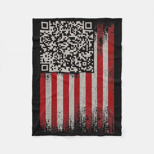 Lönsam Qr Trump Dancing Dance Code Fleecefilt (Framsidan)