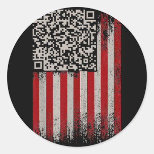Lönsam Qr Trump Dancing Dance Code Runt Klistermärke
