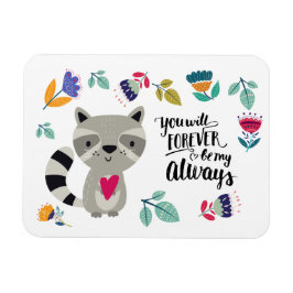 Lönsam Raccoon Valentines Day Gift Magnet
