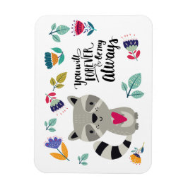 Lönsam Raccoon Valentines Day Gift Magnet