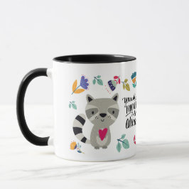Lönsam Raccoon Valentines Day Gift Mugg