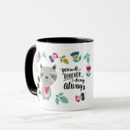 Lönsam Raccoon Valentines Day Gift Mugg