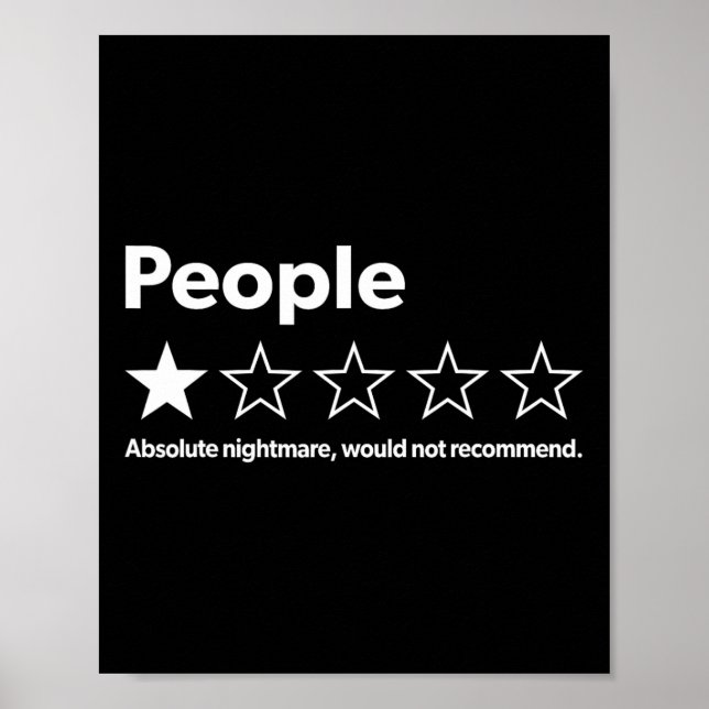 Lönsam recensionsgranskning. Personer absolut skul Poster (Framsidan)