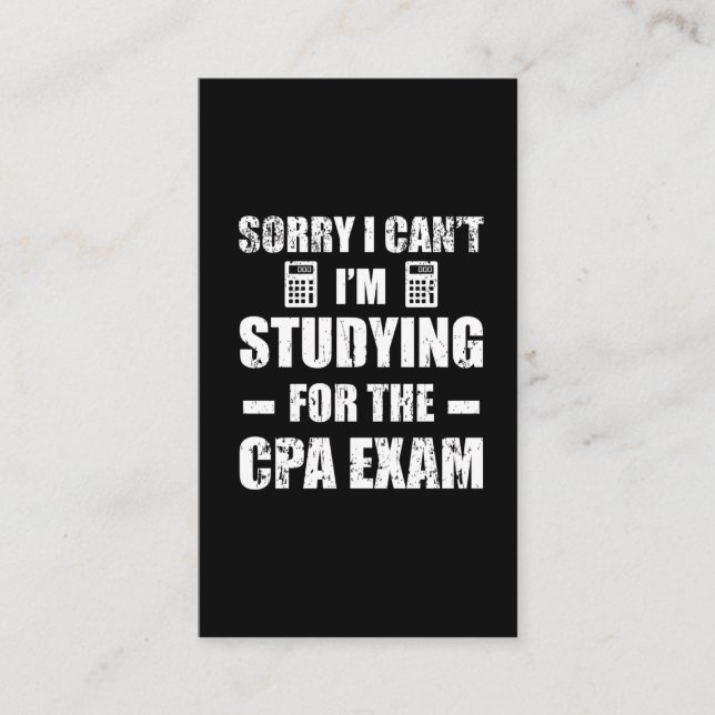 Lönsam redovisning av CPA Exam-studier Visitkort (Framsida)