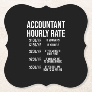 Lönsam redovisning per timme i CPA Humor Underlägg Papper