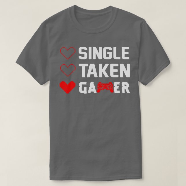 Lönsam relationsstatus enkelspårig Valentine T Shirt (Design framsida)