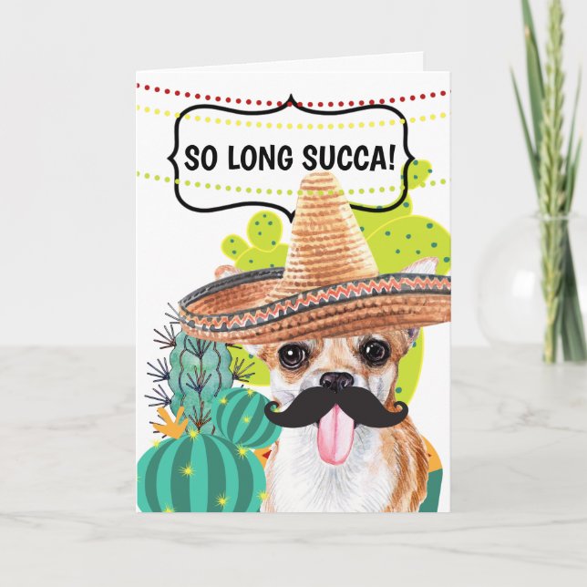 Lönsam resa så länge, mexikansk chihuahua hund kort (Framsida)