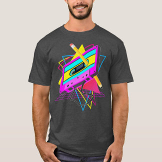 Lönsam Retro 80s kassettbandsbärnstensmus för kass T Shirt