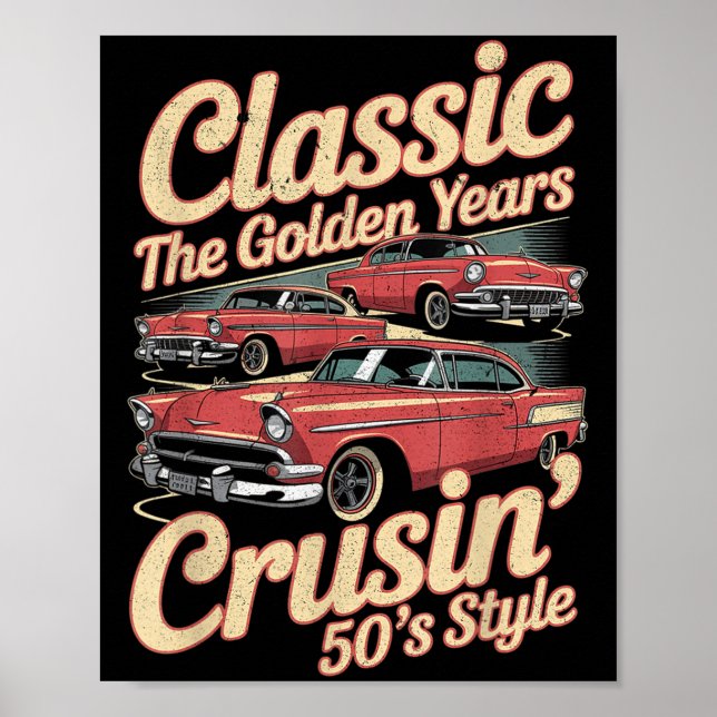 Lönsam Retro-bilgrafik som inte är gammal, bara en Poster (Framsidan)