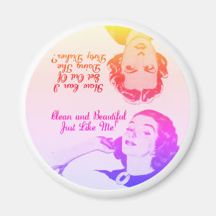 Lönsam Retro Dishwasher Clean Dirty Reversible Mag Magnet