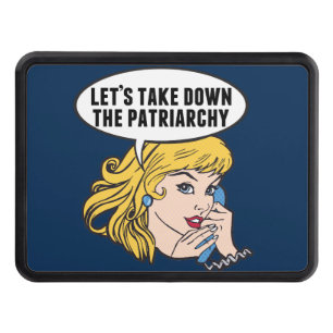 Lönsam Retro Feminist Pop Art Anti Patriarchy Blue Dragkroksskydd
