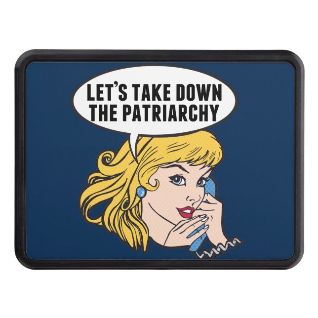 Lönsam Retro Feminist Pop Art Anti Patriarchy Blue Dragkroksskydd (Framsidan)