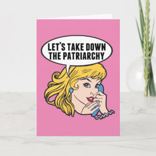 Lönsam Retro Feminist-pop Art Anti-Patriarchy-cita Kort