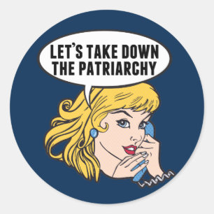 Lönsam Retro Feminist-pop Art-antipatriarki Runt Klistermärke