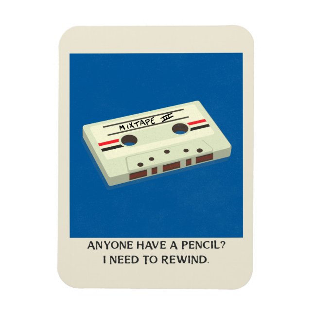 Lönsam Retro-kassettbandspolning med penna Magnet (Vertikal)