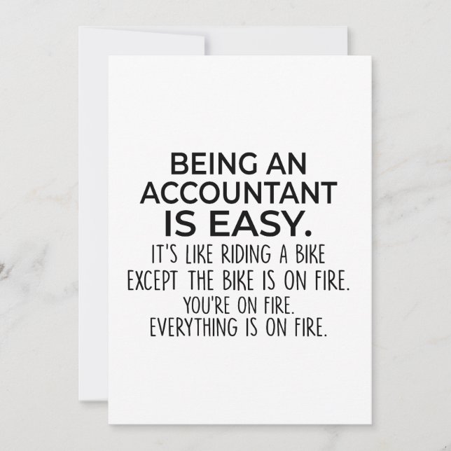 Lönsam revisor - Att vara revisor är enkelt, gift Julkort (Framsida)