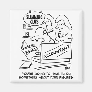 Lönsam revisorskontroll Slimming Klubb Figurer Magnet