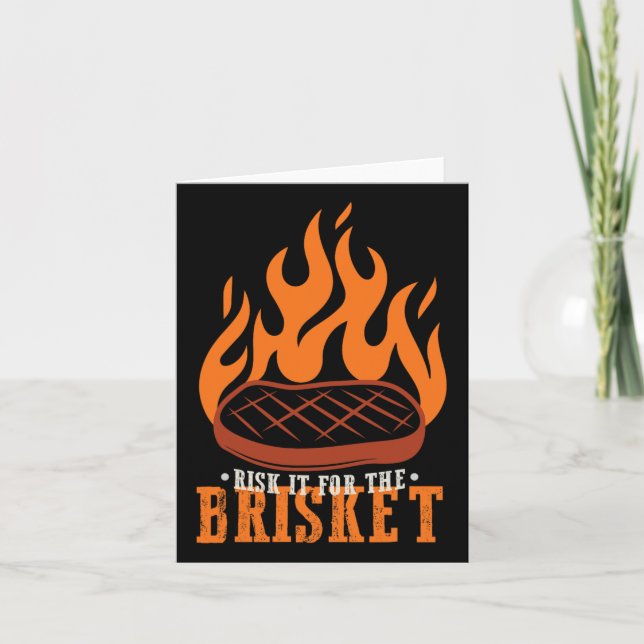 Lönsam risk för Brisket Grilling Bbq Kort (Framsida)
