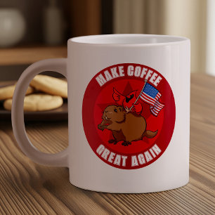 Lönsam röd kardinal Gör kaffe Underbar igen Teckna Jumbo Mugg