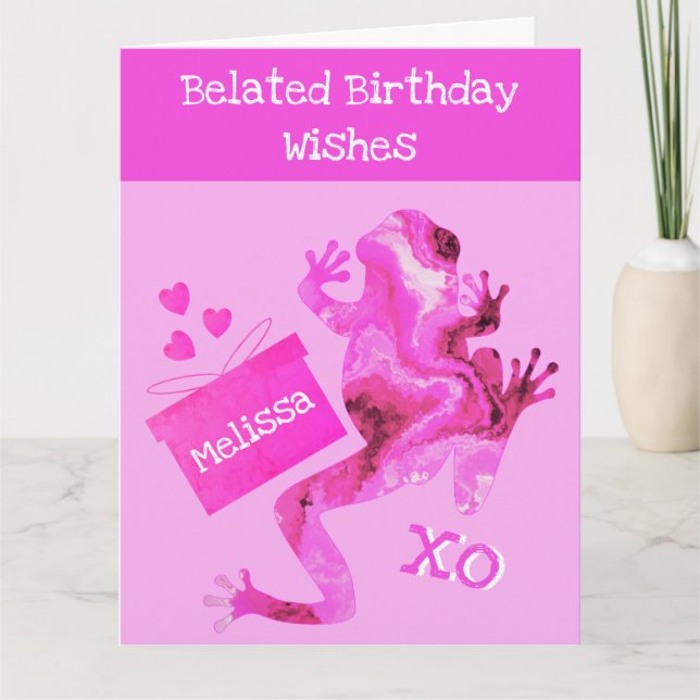 Lönsam Rosa Belet Birthday Önskemål Card Kort (Framsida)
