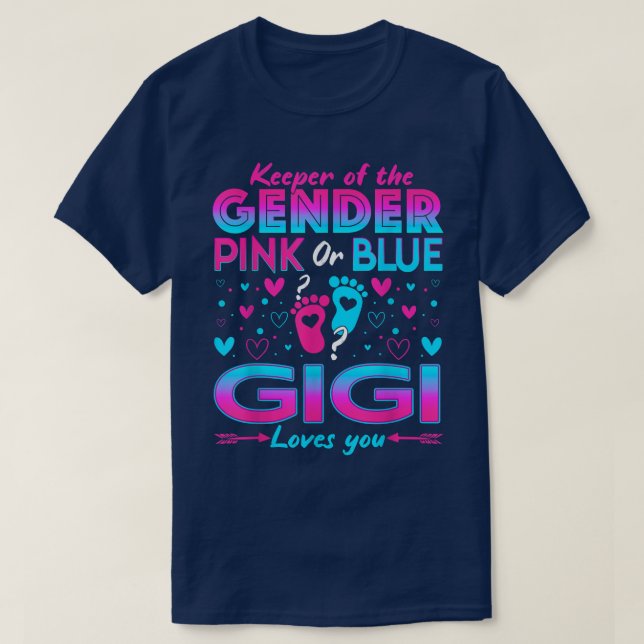 Lönsam Rosa eller Blå gigi Kärlek Du Gender Visa C T Shirt (Design framsida)