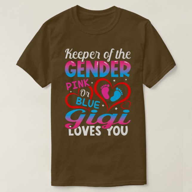 Lönsam Rosa eller Blå gigi Kärlek Du Gender Visa C T Shirt (Design framsida)