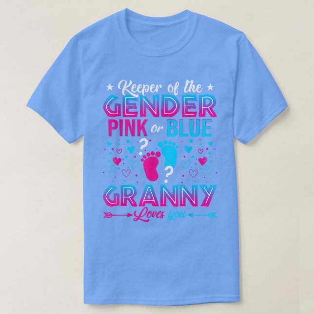 Lönsam Rosa eller Blå Granny Kärlek Du Gender Visa T Shirt (Design framsida)
