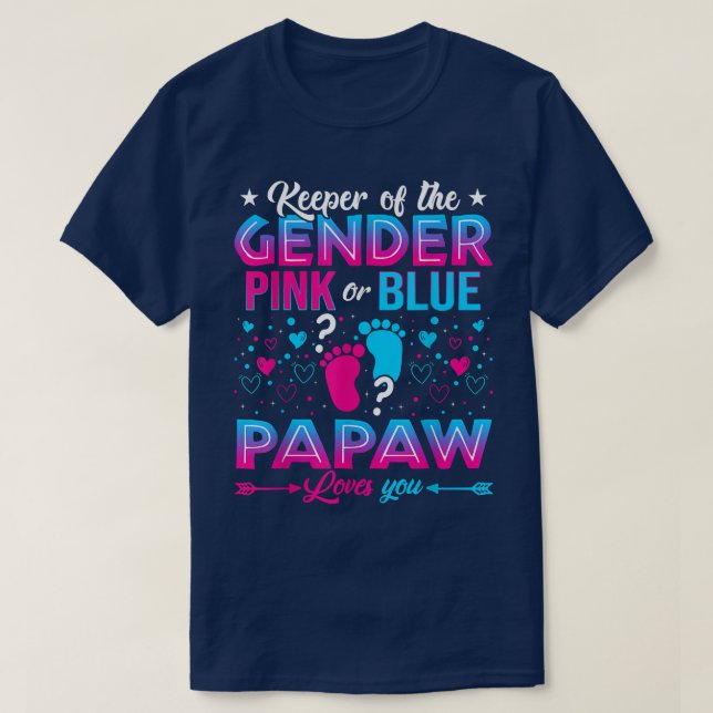 Lönsam Rosa eller Blå papaw-Kärlek Du Gender Visa  T Shirt (Design framsida)