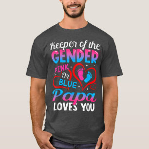 Lönsam Rosa eller Blå Pappa Kärlek Du Gender Visa  T Shirt