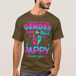 Lönsam Rosa eller Blå Pappy Kärlek Du Gender Revea T Shirt