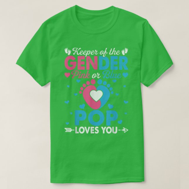Lönsam Rosa eller Blå puckel-Kärlek Du Gender Visa T Shirt (Design framsida)