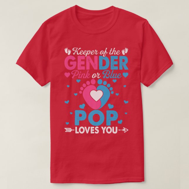 Lönsam Rosa eller Blå puckel-Kärlek Du Gender Visa T Shirt (Design framsida)