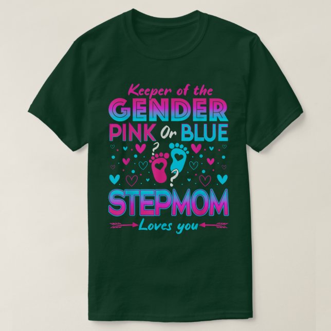 Lönsam Rosa eller Blå Stepmamma Kärlek Du Gender u T Shirt (Design framsida)