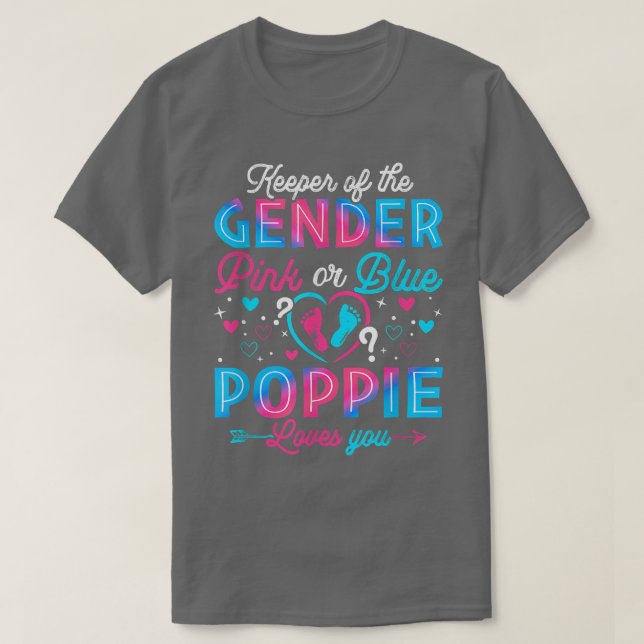 Lönsam Rosa eller Blått Poppie Kärlek som du Gende T Shirt (Design framsida)