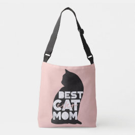 Lönsam Rosa Mors dag Best Cat Mamma någonsin Axelväska