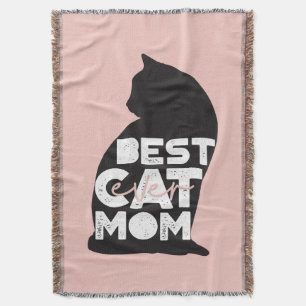 Lönsam Rosa Mors dag Best Cat Mamma någonsin Filt