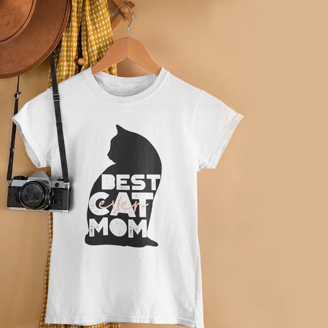 Lönsam Rosa Mors dag Best Cat Mamma någonsin T Shirt (Skapare uppladdad)