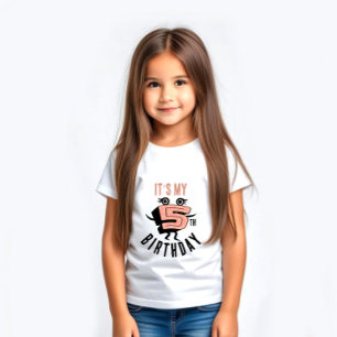 Lönsam rosa nummer fem t shirt