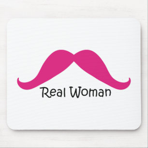 Lönsam Rosa och svart Real Women Mustache Musmatta