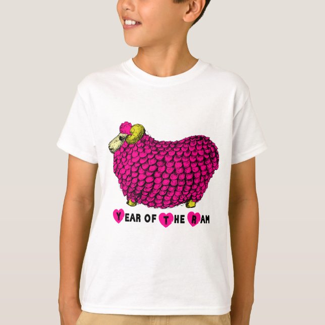 Lönsam Rosa Ram Kinesisk nyårshuggare (Zudiac K Sw Tröja (Framsida)