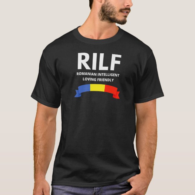 Lönsam rumänsk premium t shirt (Framsida)