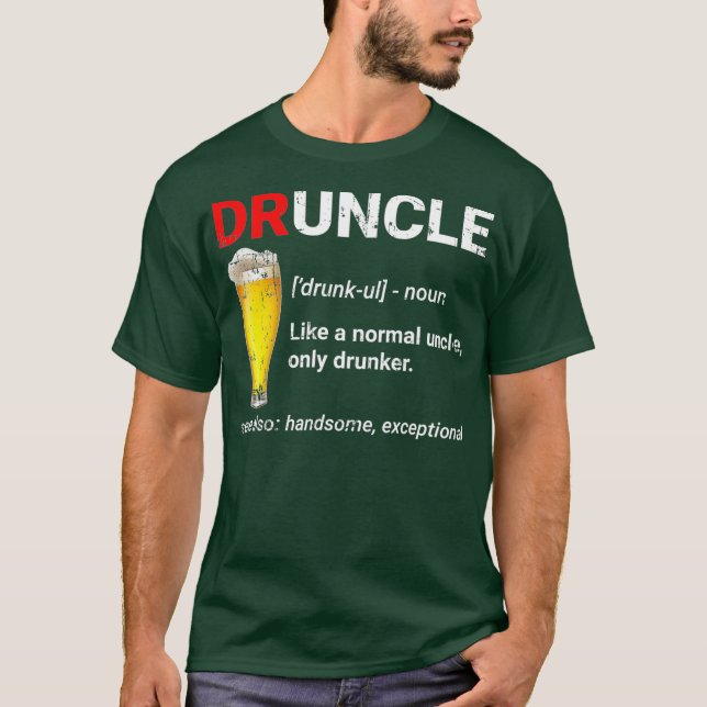 Lönsam runcle som en vanlig morbror Drunker T T Shirt (Framsida)
