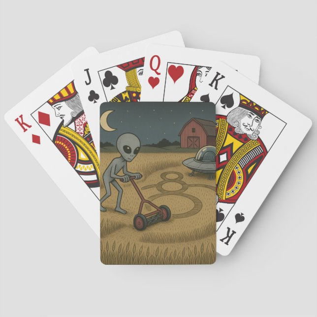Lönsam rymdutlänning från skörd-cirkeln science fi casinokort (Baksidan)