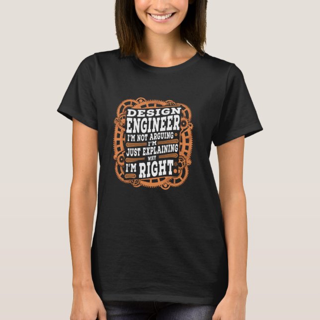 Lönsam Sarcastic Design Ingenjör T Shirt (Framsida)