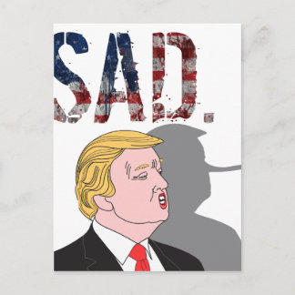 Lönsam sarkastisk anti-president Donald Trump Vykort