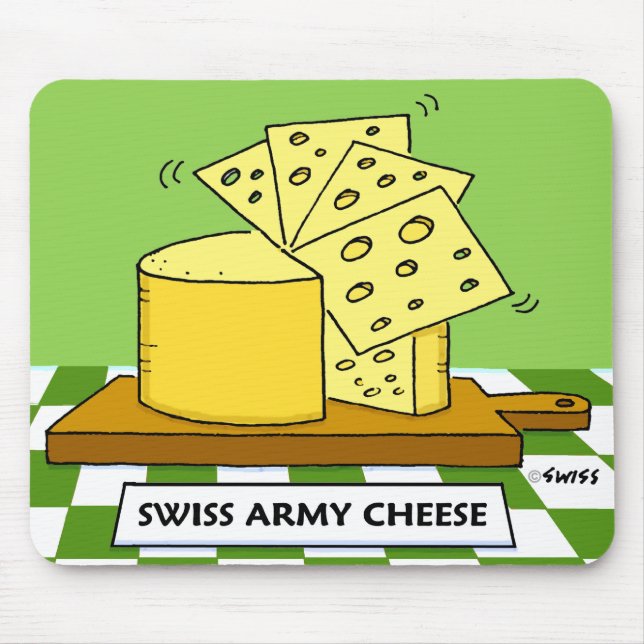 Lönsam schweizisk armé Cheese Tecknad Mouse Pad Musmatta (Framsidan)