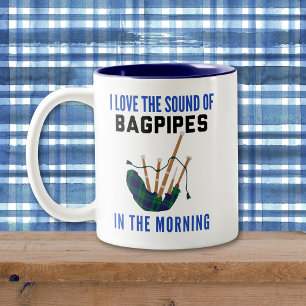Lönsam Scottish Bagpipe Mugg Blue Grönt Play