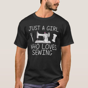 Lönsam sittning för flickor Kid Quilter Seamstress T Shirt
