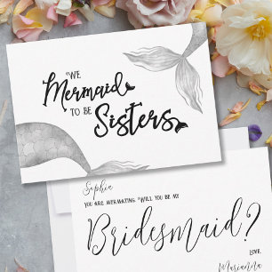 Lönsam Sjöjungfru Svartvit Bridesmaid Frieri